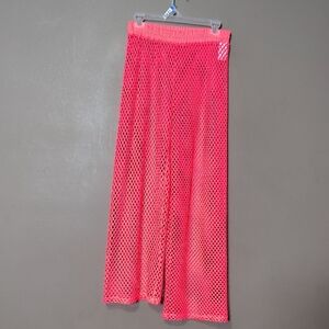Bloom + Pop Neon Pink Swim Cover Mesh Cut Out Pants Size S/M